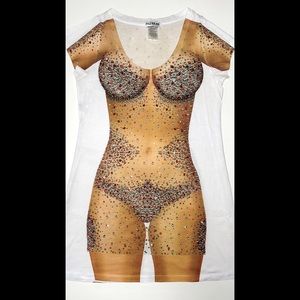 Rhinestone Bikini Dress Length T-Shirt